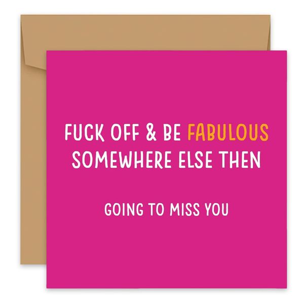 Leaving Gifts for Colleagues Women Funny Leaving Card Sorry Your Leaving Card with Envelope Good Luck Gifts for Colleague Portable New Job Card for Him Her