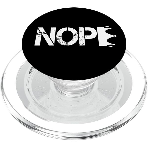 No Kings Nope Protest Sign Horizontal PopSockets PopGrip for MagSafe