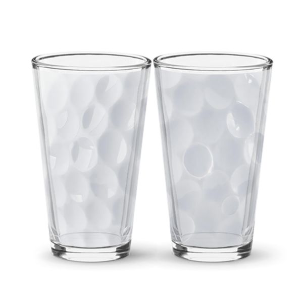 Golf Ball Pattern Set of 2 16oz Printed Pint Glasses