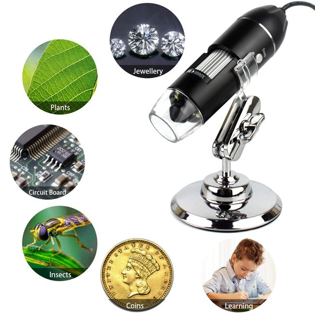 4.3 Inch LCD Handheld USB Microscope 1000X Magnification Coin Microscope  Video Camera Digital Microscope with 8 Adjustable LED Lights for Adults  Kids Soldering - China USB Microscope, Video Camera