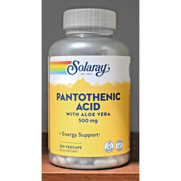 Solaray Pantothenic Acid 500 mg 250 Capsules