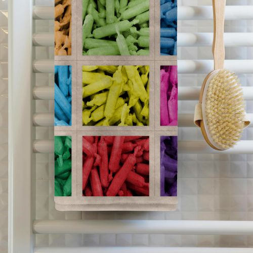 3dRose 22x30 Bath Hand Pool Towel - Salt Water Taffy - Whimsical Graphic Design of Salt Water Taffy Candy in a Colorful Grid Designs Graphic Design