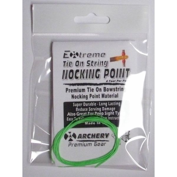 Archery TIE ON - BOWSTRING NOCKING NOCK POINT - (Assorted Colors) (NEON GREEN)
