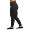 JUST MY SIZE womens Long Legging Pants, Black, 3X US