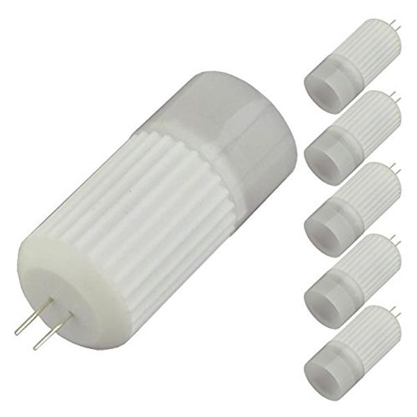 LEDwholesalers G4 Bi-Pin Omnidirectional 3-Watt LED Light Bulb 12-Volt AC/DC or 10-30V DC (6-Pack), White, 14103WHx6