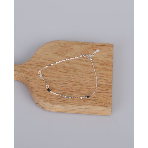 Flat Link Chain Silver Anklet Silver Anklet