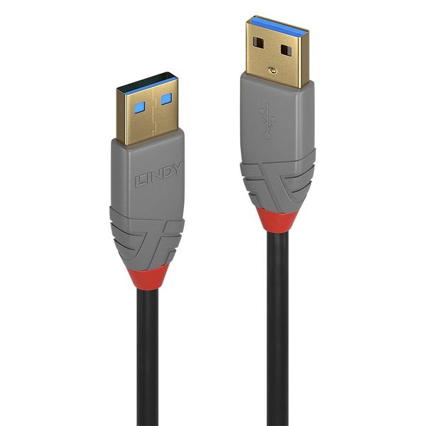 Lindy 36750 0.5m USB 3.0 Type A Cable, Anthra Line