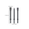 VCT 6pc 7" Inch Extra Long Air Chisel Set, Bolt Cutter, Flat, and Tapered Punch