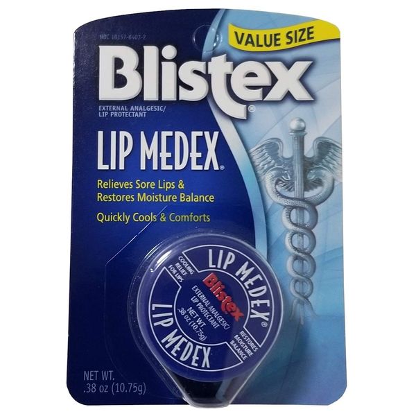 Blistex Lip Medex External Analgesic/Lip Protectant 0.25 oz (Pack of 5)