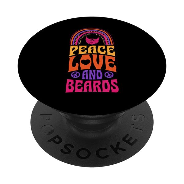 Peace Love And Beards Bohemian Rainbow PopSockets Klebender PopGrip