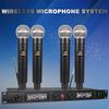 Professional 4 Channel UHF Wireless Dual Microphone Cordless Handheld Mic System