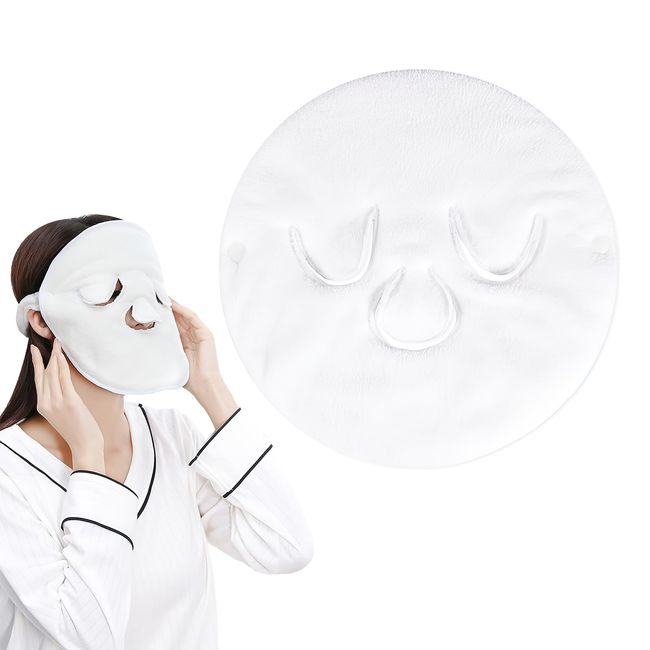 AUOCATTAIL Hot Compress Face Towel Mask Reusable Cold Hot Moisturizing Beauty Skin Care Spa Steamed Face Towel for Open Pores and Increase Blood Circulation