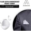 Mens Yellow Hanky Handkerchief Pocket Square Plain Satin Solid Wedding Accessory