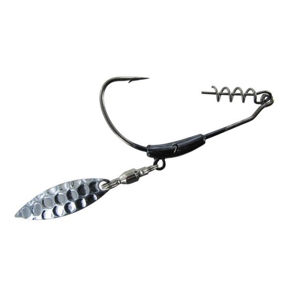 Jenzi Bladed Offset Hook Weighted with Spinner Blade #1/0