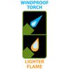 Flame-N-Torch Dual Butane Lighter with Windproof Torch and Soft Lighter Flames - Orange