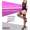 Giulia Hold-Ups Stockings 20 or 40 with lace collar 9 cm floral pattern flower - xs-s