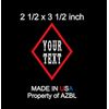 Custom Embroidered Patch Diamond Your Text Tag Biker MC Patch Embroidery Iron On