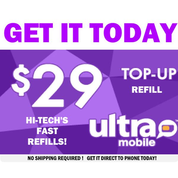 ULTRA MOBILE $29 REFILL ✅ $29 DIRECT TO PHONE ✅ FAST REFILL ✅ GET IT TODAY!