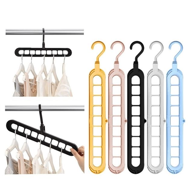 Magic Space Saving Clothes Hangers Standard Hangers with 9 Holes