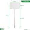 Elixir Gardens ® White Plant T-Labels | 20cm / 8" | 50