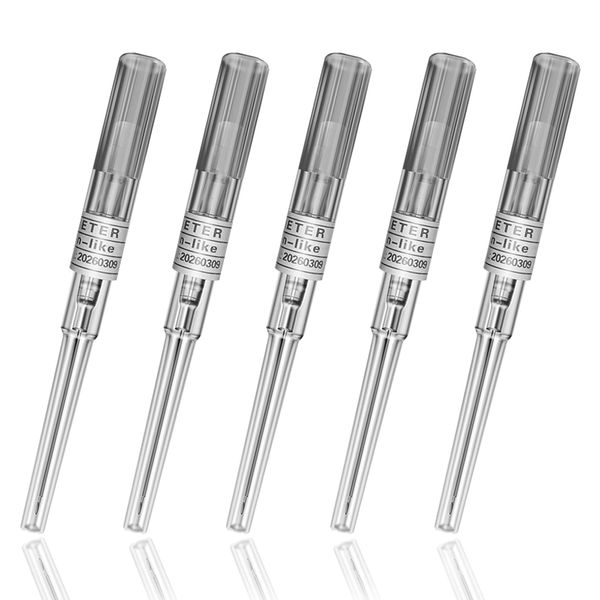 Aghi per piercing al naso dell'orecchio-SOTICA 5PCS 16G aghi per piercing calibro IV Aghi per catetere per piercing Sterilizzato Tattoo Body Piercing Strumento per piercing Forniture Piercing Kit(16G)