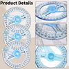 3 Pcs Protractor Circle Protractor, 360 Degree Protractor Angle Measure Multi-Functional Protractor with Swing Arm Plastic Circle Ruler Geometry Tool for Classroom Office Drafting Measuring