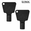 SUL Meter Box Key-Triangle Key-Electric Meter Key-Gas Meter Key-Utility Key-Triangle Socket Spanner Key-2 Pack Black
