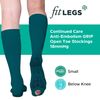 FITLEGS AES Grip, Below Knee - Extra Small - Teal