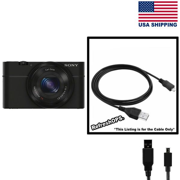 Sony Cyber-shot DSC-RX100 V Digital Camera USB Cable Transfer Cord Replacement