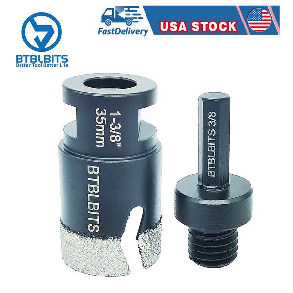 1-3/8" Diamond Core Drill Bit Tile Hole Saw Set Cutter Porcelain Ceramic Marble