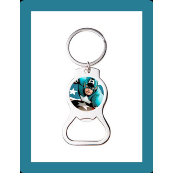 CAPTAIN AMERICA ART CUSTOM BOTTLE OPENER KEYCHAIN KEY RING COOL UNIQUE GIFT