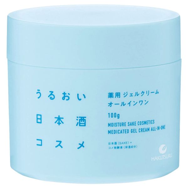 Hakutsuru Moisturizing Japanese Sake Cosmetics Medicated Gel Cream, 3.5 oz (100 g)