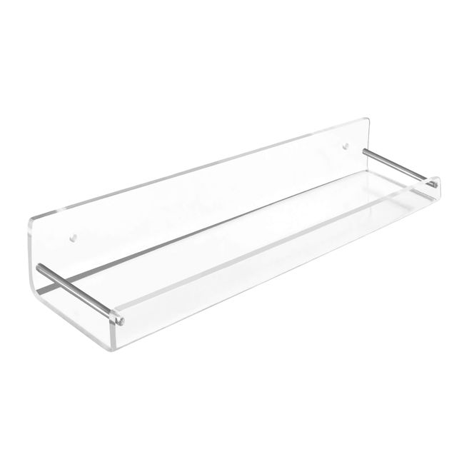 Clear Acrylic Floating Bookshelf Clear Durable Bathroom Storage Shelves  Display Organizer and Small Toy Display Shelf Wall Mount