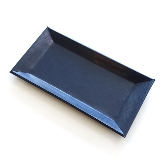 Cash Tray, ADO-PL045, Navy, Money Tray, Calton Accessory Tray, Coin Tray, Leather, Interior, Stylish (Navy)