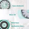 Jayron Kitchen Timer Reminder Timer Manage 360 Degree Rotating Mechanical Timer Backcountdown Kitchen Alarm Clock Fridge Magnetic for Cooking, Learning (Green)