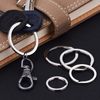 Silver Keychains / Keychains Flat Keyring Outer Diameter 25mm 30mm 32mm (10 each)
