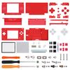 eXtremeRate ds Lite Compatible with Custom Replacement Shell Clear Material, Replacement Buttons, Screen Lens Compatible with Nintendo DS Light (Clear Red)
