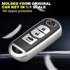 For Mazda 3-Button Leather TPU Green Key Shell Fob Case Cover Protective Holder
