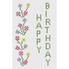 Florashell Spring Flowers Birthday Cross Stitch Card Kit