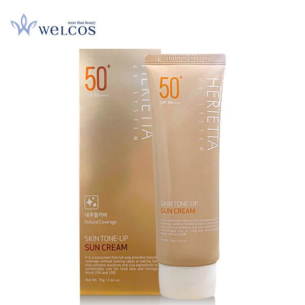 ...aWelcos Herrietta Skin Tone Up Sun Cream 70g SPF50+