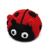 Crochet Small Dog Squeaky Toy - Lady Bug