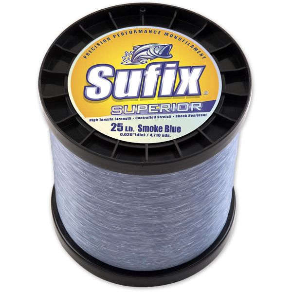 Sufix Superior 40 lb (Smoke Blue, Size- 370 YD Spool)