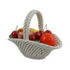 Authentic Italian Capodimonte Mixed Fruit in Oval Basket with Handle