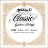 D'Addario Rectified Normal Tension Single Second String for Classical Guitar
