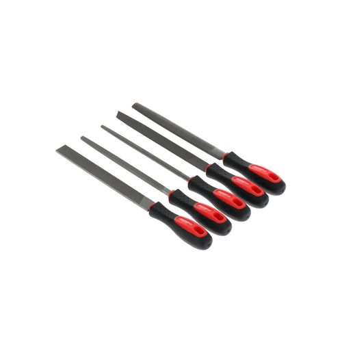 GEDORE RED File set tri.+sq.+flat+rnd+half-rnd 5pcs