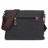 LOSMILE Mens Canvas Messenger Shoulder Bag. (Black)