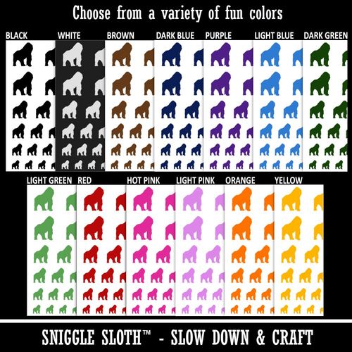 Gorilla Solid Temporary Tattoo Water Resistant Fake Body Art Set Collection - Red (One Sheet)