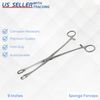 FOERSTER SPONGE HOLDING SURGICAL DENTAL VETERINARY SERATTED FORCEPS CLAMP STR 9"