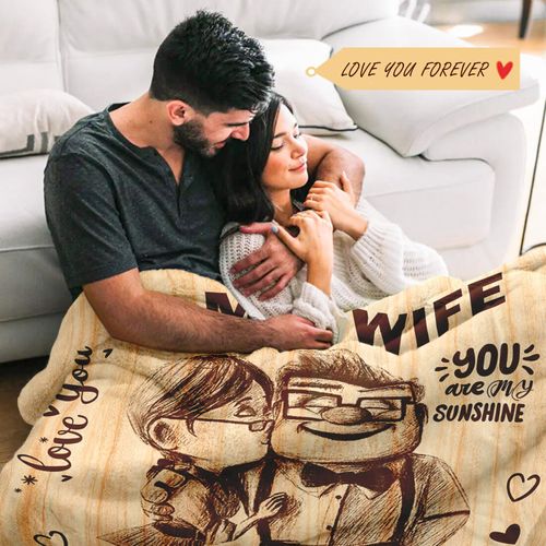 Gifts for Wife - Mothers Day Blanket Gifts for Wife from Husband - Wedding Anniversary Birthday Gift for Women - Romantic Love Present for Her - Christmas & Valentines Day - Throw Blanket 50"x60"