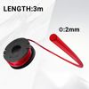 DEKOPRO String Trimmer Replacement Spool Line：12 Pcs 2mm Edger Replacement Spool Compatible, Includes 3 Pcs Spool Covers